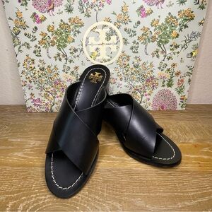 Tory Burch Black Montrose Mule Womens Size 5.5